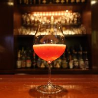 Bar Higuchiの苺とシャンパーニュのカクテル
