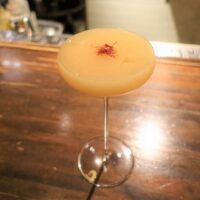 「Bar Laffite」（中洲）の「桃とベルガモットのカクテル〜サフランの香り〜」