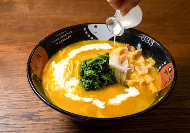 元祖トマトラーメン 三味 十日えびす店 パンプキンラーメン