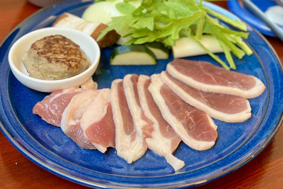 国産鴨の鴨焼きすき焼き