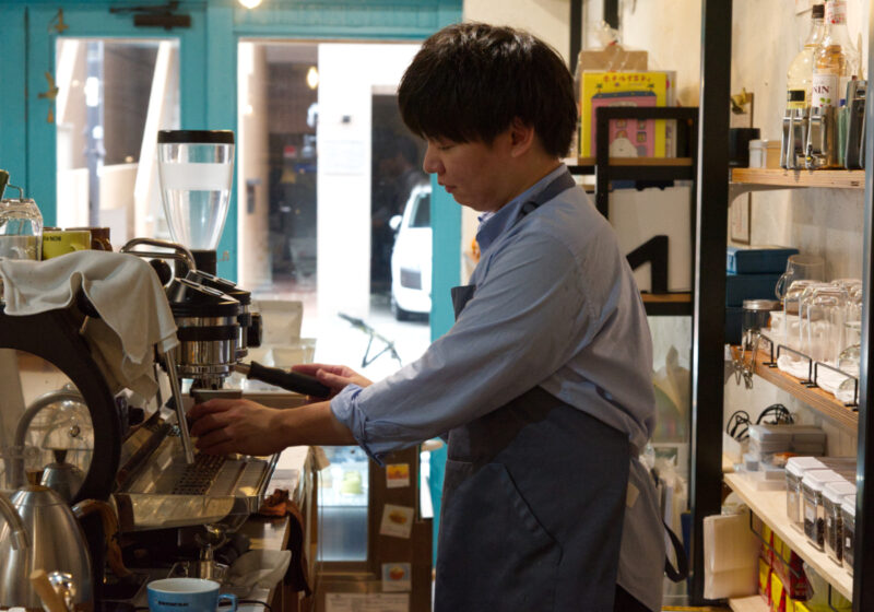 ボンポワンブルー エスプレッソマシン