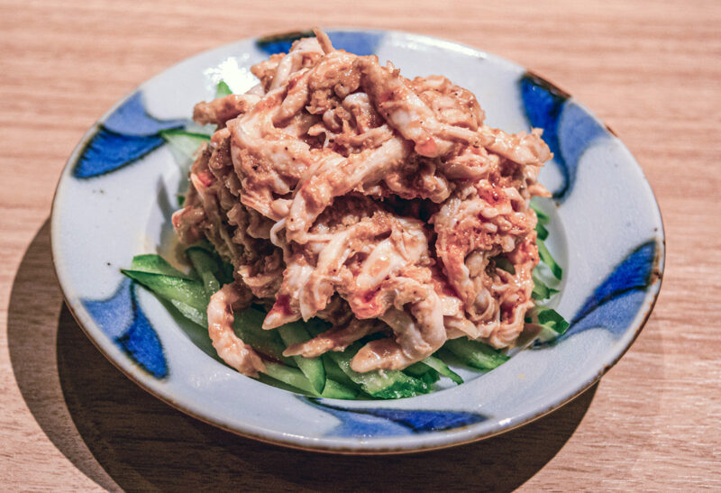 水炊きと素揚げ冷やし胡麻鶏