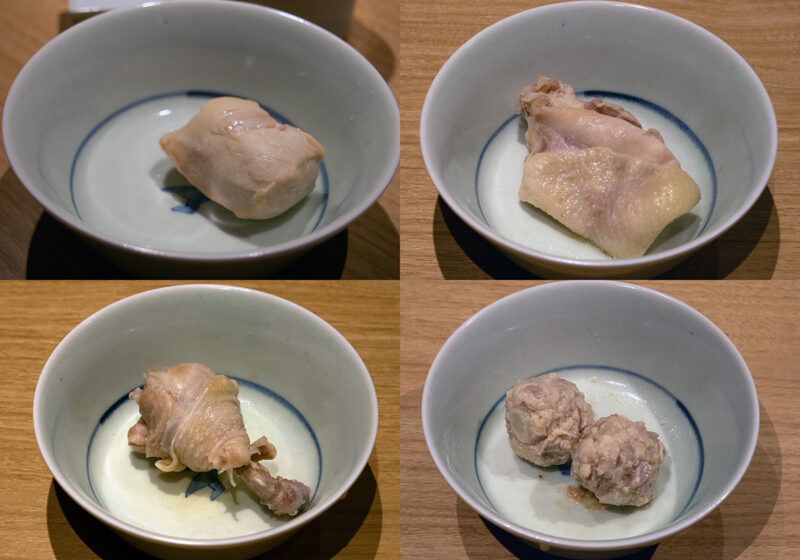 水炊きと素揚げ各部位