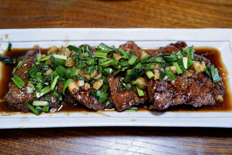 厚切り和牛レバースタミナ焼