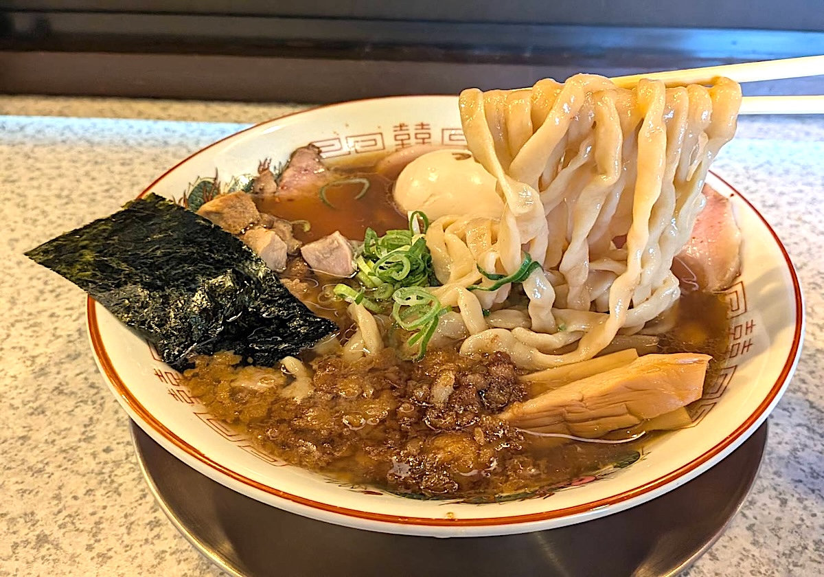 noramen 麺上げ
