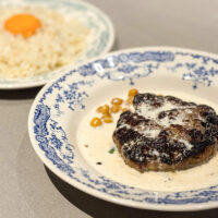 白いハンバーグセット